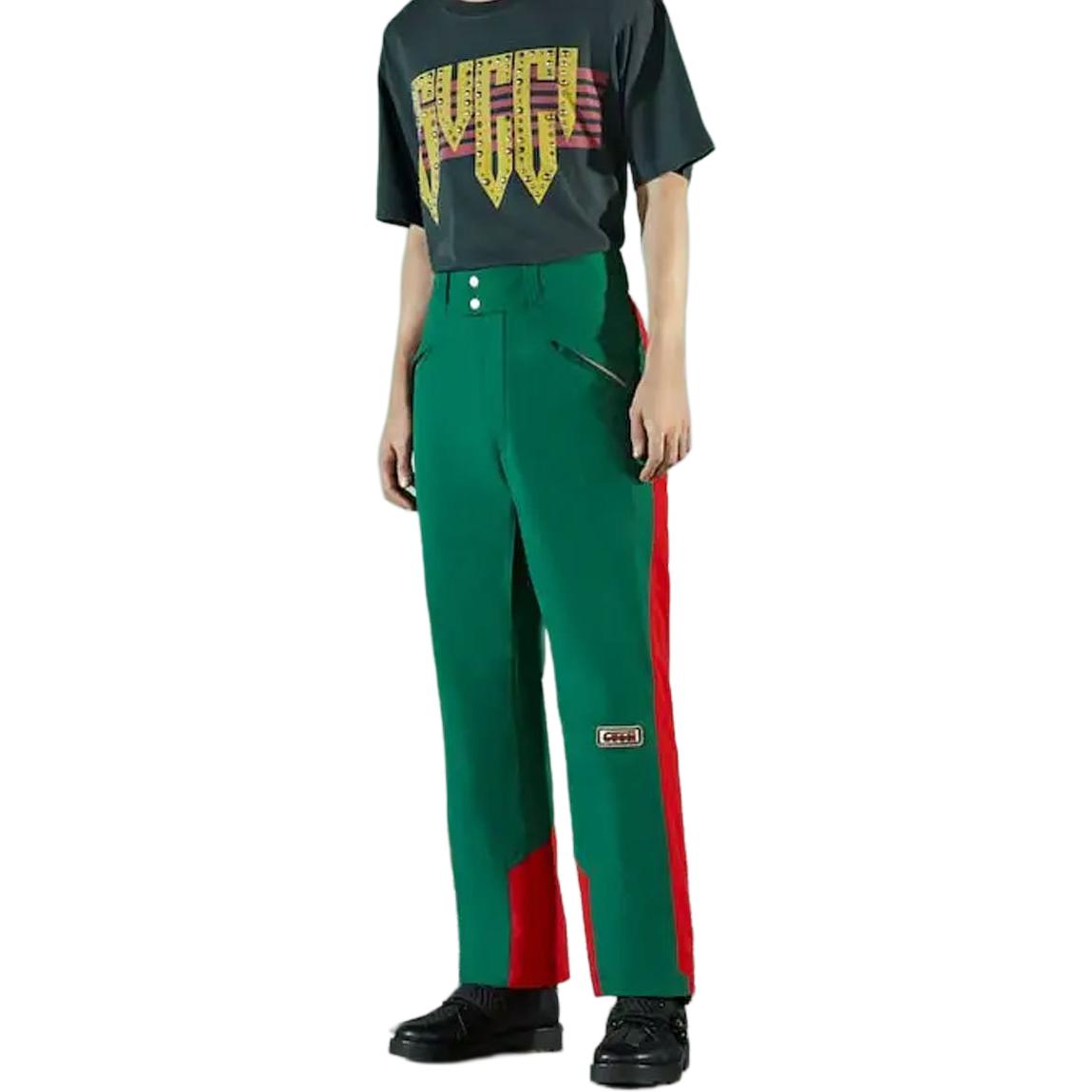 Lookbook グッチ FW22 ロゴパッチワーク カラーブロック ストレートパンツ メンズ マルチカラー 710623-ZAKPG-3667