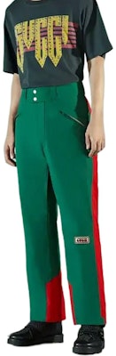 グッチ FW22 ロゴパッチワーク カラーブロック ストレートパンツ メンズ マルチカラー 710623-ZAKPG-3667 Lookbook グッチ FW22 ロゴパッチワーク カラーブロック ストレートパンツ メンズ マルチカラー 710623-ZAKPG-3667