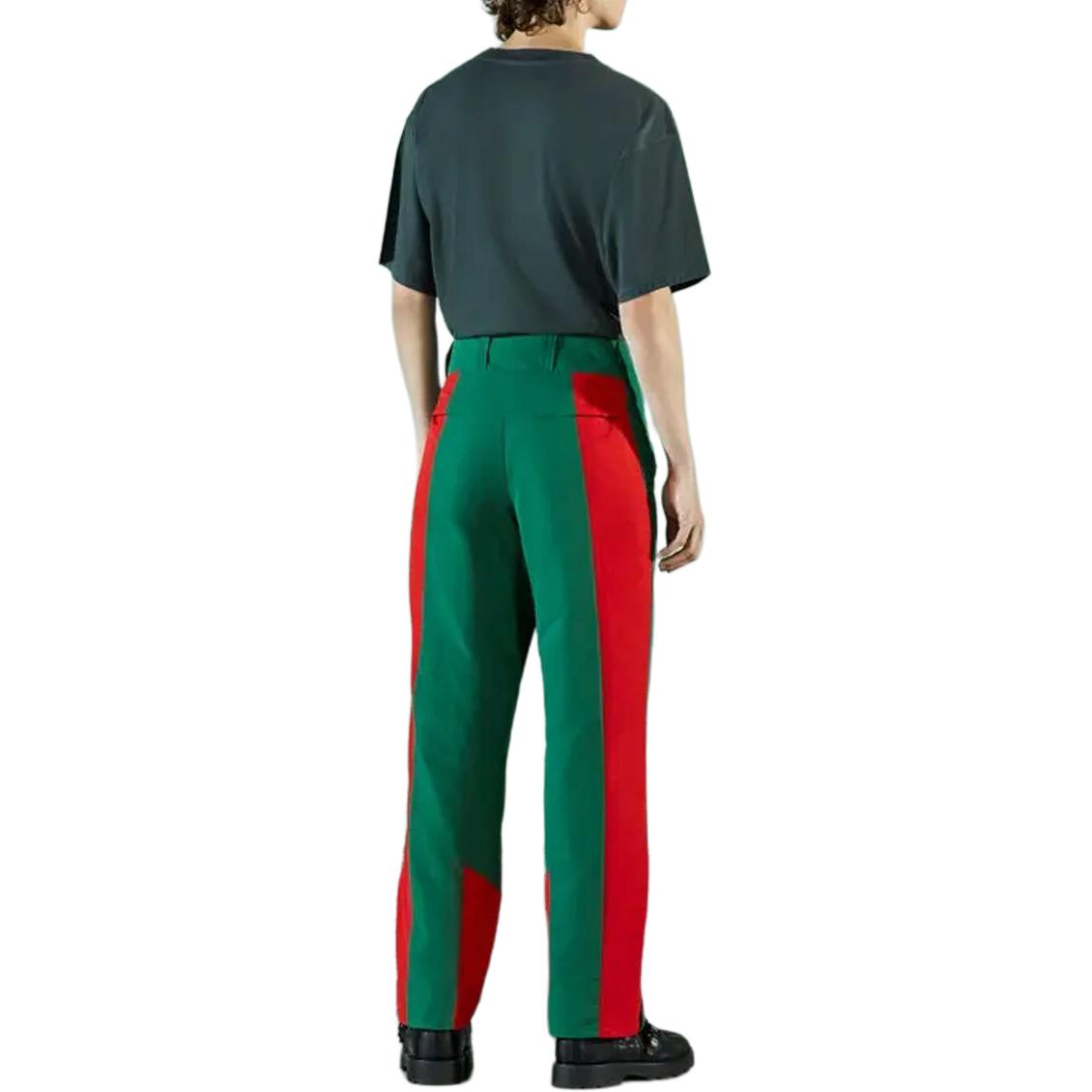 Shop グッチ FW22 ロゴパッチワーク カラーブロック ストレートパンツ メンズ マルチカラー 710623-ZAKPG-3667