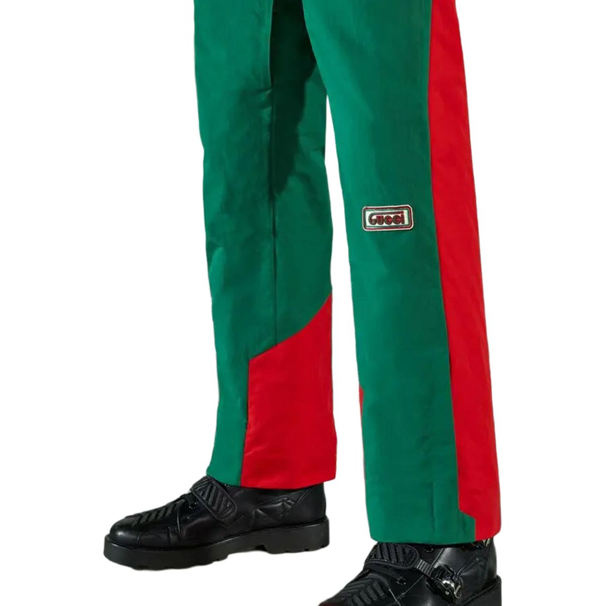 Details for グッチ FW22 ロゴパッチワーク カラーブロック ストレートパンツ メンズ マルチカラー 710623-ZAKPG-3667