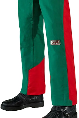 グッチ FW22 ロゴパッチワーク カラーブロック ストレートパンツ メンズ マルチカラー 710623-ZAKPG-3667 Details for グッチ FW22 ロゴパッチワーク カラーブロック ストレートパンツ メンズ マルチカラー 710623-ZAKPG-3667