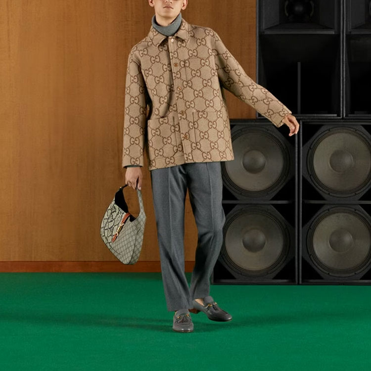 Gucci FW22 Logo Print Single-Breasted Jacket Beige Outerwear 694154-ZAIT6-2183 圖 3