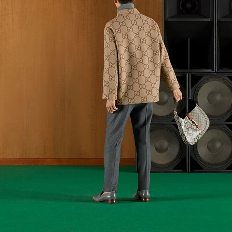 Gucci FW22 Logo Print Single-Breasted Jacket Beige Outerwear 694154-ZAIT6-2183 圖 4