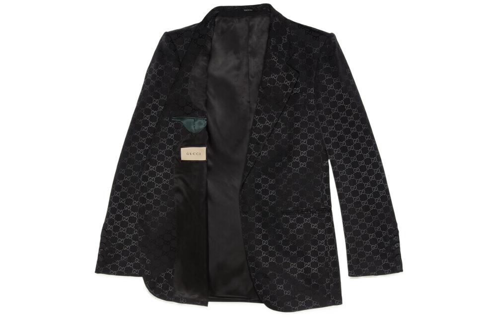 Gucci FW22 Love Parade Geometric Loose Fit Long Sleeve Jacket Black Mens 694213-ZAHMD-1000