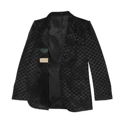 Gucci FW22 Love Parade Geometric Loose Fit Long Sleeve Jacket Black Mens 694213-ZAHMD-1000
