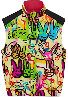 Gucci FW22 Multicolor Rabbit Graffiti Turtleneck Vest 730372-ZALH2-9233 Buy Gucci FW22 Multicolor Rabbit Graffiti Turtleneck Vest 730372-ZALH2-9233