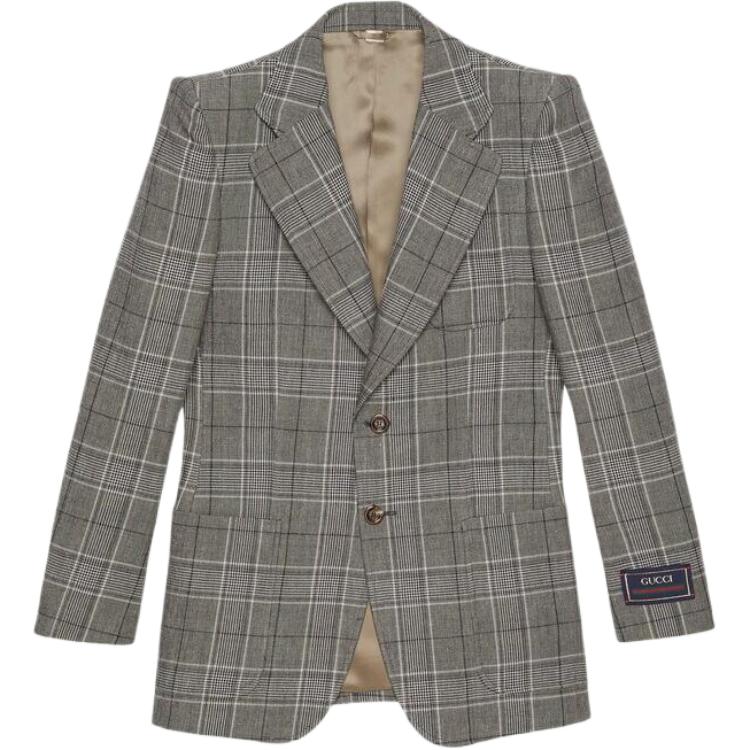 Gucci FW22 Prince of Wales Check Jacket Grey 685858-ZAIT3-1189