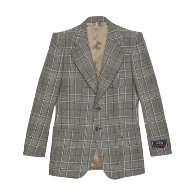 Gucci FW22 Prince of Wales Check Jacket Grey 685858-ZAIT3-1189