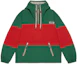 Buy GUCCI FW22 Red Green Half-Zip Hooded Jacket with Drawstring. 708131-Z8A56-3667