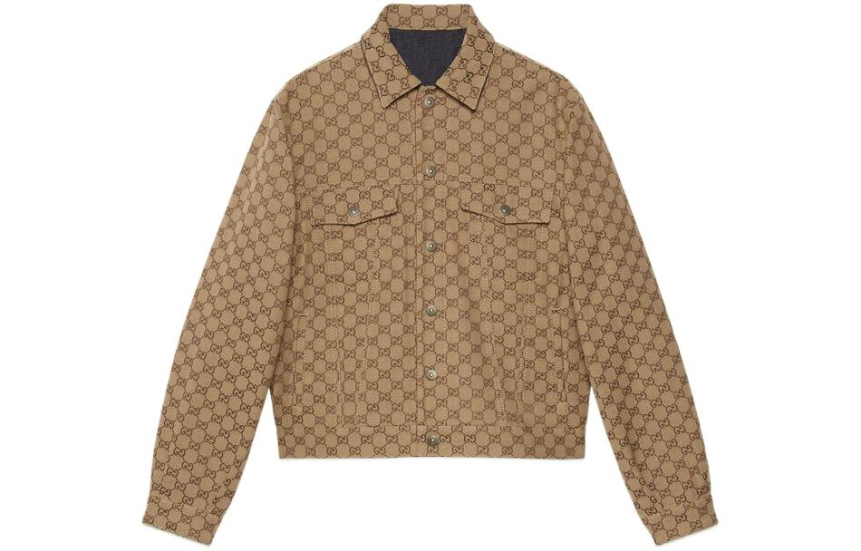 Gucci FW22 Reversible Denim Collar Jacket for Men in Umber 702763-XDB2K-4759