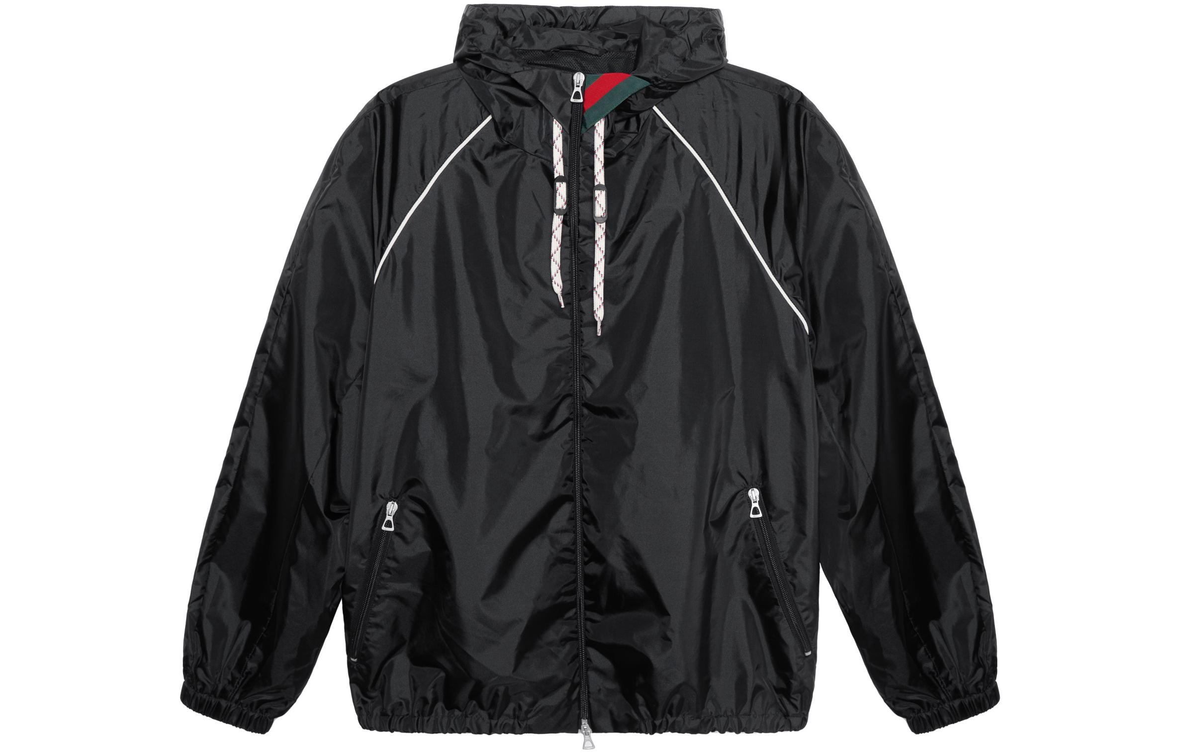 Gucci FW22 Solid Black Zip-Up Hooded Jacket 692937-Z8A1Q-1043