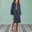 Lookbook GUCCI FW22 Solid Color Denim Midi Skirt with Zip Slit Blue 708851-XDB3L-4011