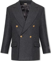 Gucci FW22 Solid Double-Breasted Grey Suit Jacket 721273-ZAK72-1165 Gucci FW22 Solid Double-Breasted Grey Suit Jacket 721273-ZAK72-1165