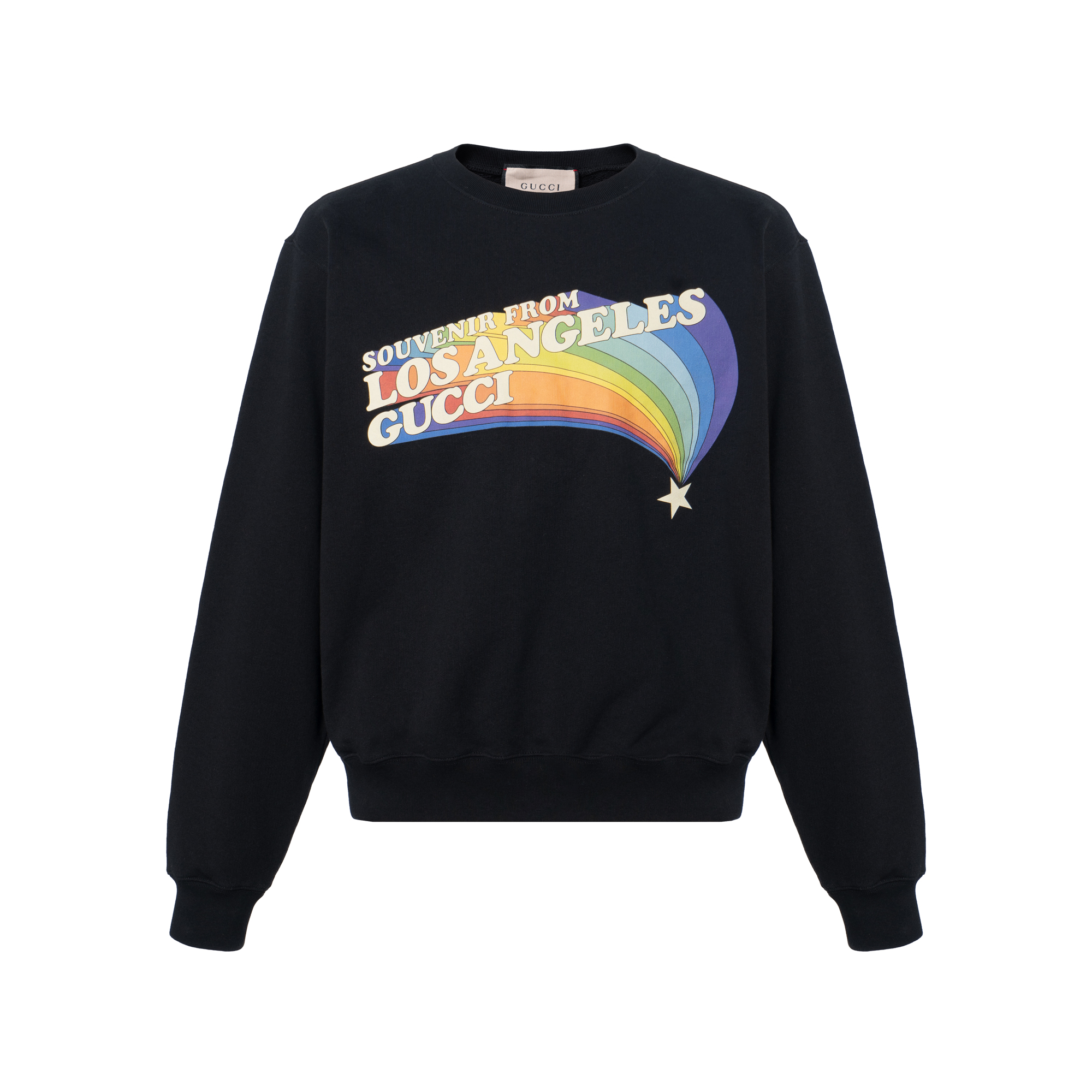 Gucci FW22 Star Print Crewneck Sweatshirt Black 626990-XJEIN-1082