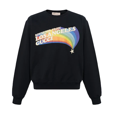 Gucci FW22 Star Print Crewneck Sweatshirt Black 626990-XJEIN-1082