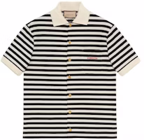 Gucci FW22 Striped Print Short Sleeve Polo Shirt Black 692144-XJD7D-1289 Gucci FW22 Striped Print Short Sleeve Polo Shirt Black 692144-XJD7D-1289