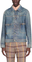 Lookbook GUCCI FW22 男士水洗丹寧藍色長袖休閒外套 669602-XDBR5-4447