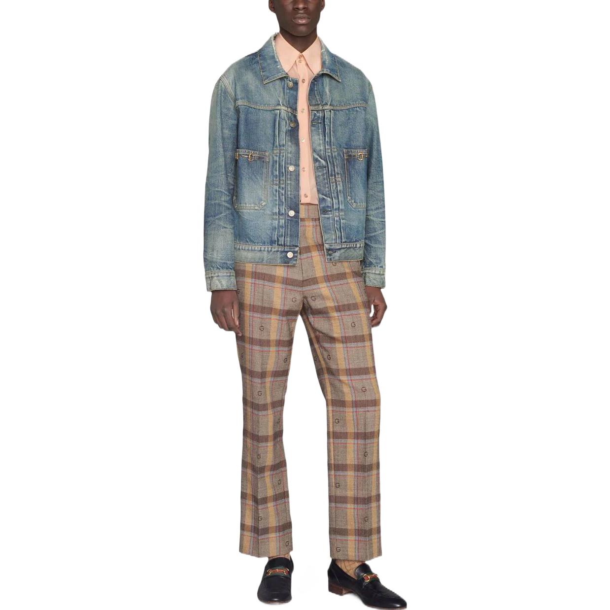 Purchase GUCCI FW22 Washed Denim Button-Up Jacket Men’s Casual Blue Long Sleeve Outerwear 669602-XDBR5-4447