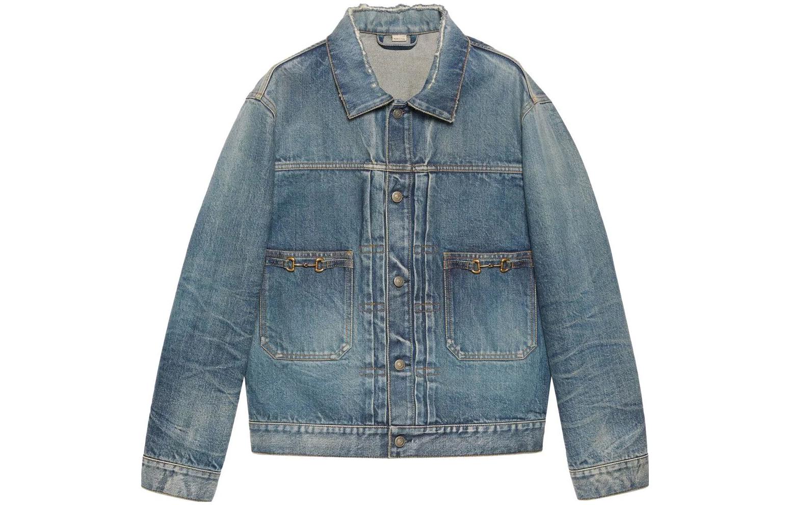 Gucci FW22 Washed Denim Jacket Blue 669602-XDBR5-4447