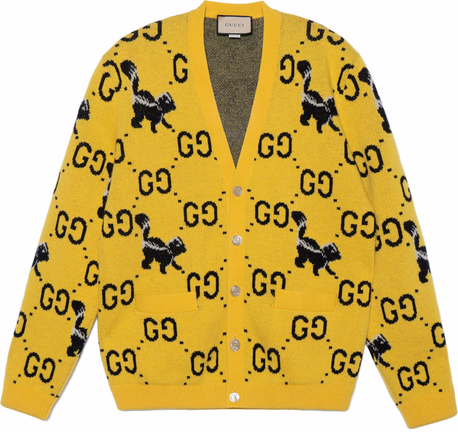 gucci-fw-22-yellow-logo-animal-jacquard-v-neck-knit-cardigan-716113-xkcl-2-7218
