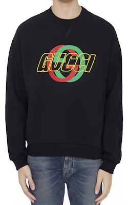 Gucci FW23 2024 Pre-Spring Crewneck Hitam dengan Print Huruf 768460-XJGA1-1162 Order Gucci FW23 2024 Pre-Spring Crewneck Hitam dengan Print Huruf 768460-XJGA1-1162