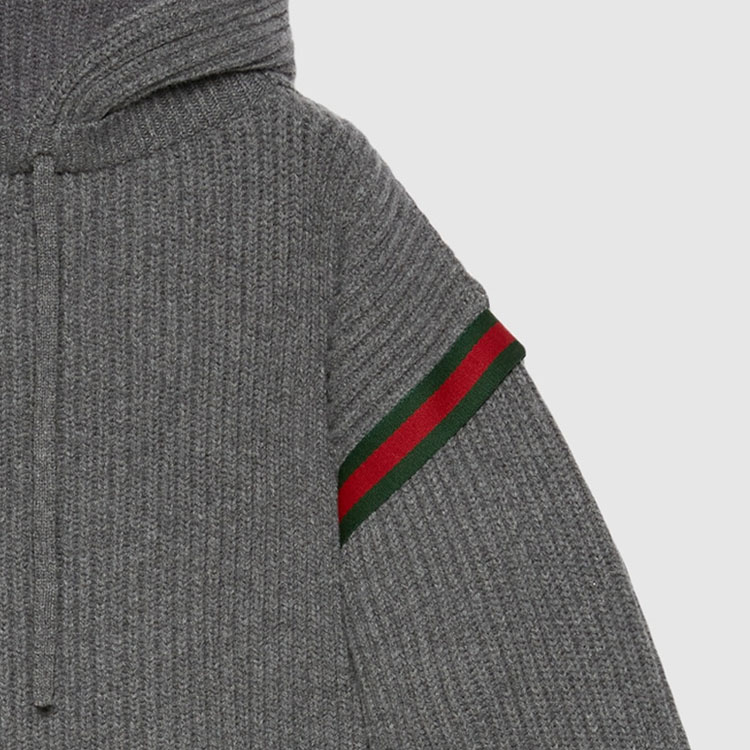 GUCCI FW23  Color-Block Striped Knit Sweater in Gray. 758112-XKDH3-1160 圖 6