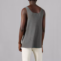 Shop GUCCI FW23 Grey Solid Color Crew Neck Casual Vest. 758109-XKDHY-1160