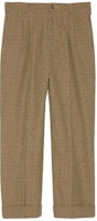 GUCCI FW23 Plaid Straight-Leg Zip Casual Pants Brown 742768-Z8BJ4-2229 GUCCI FW23 Plaid Straight-Leg Zip Casual Pants Brown 742768-Z8BJ4-2229