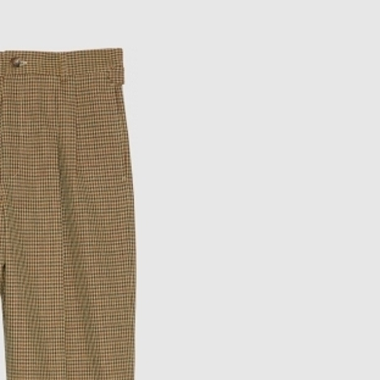 Sizing GUCCI FW23 Pantalones Rectos Casual Cuadros Marrón con Cremallera 742768-Z8BJ4-2229