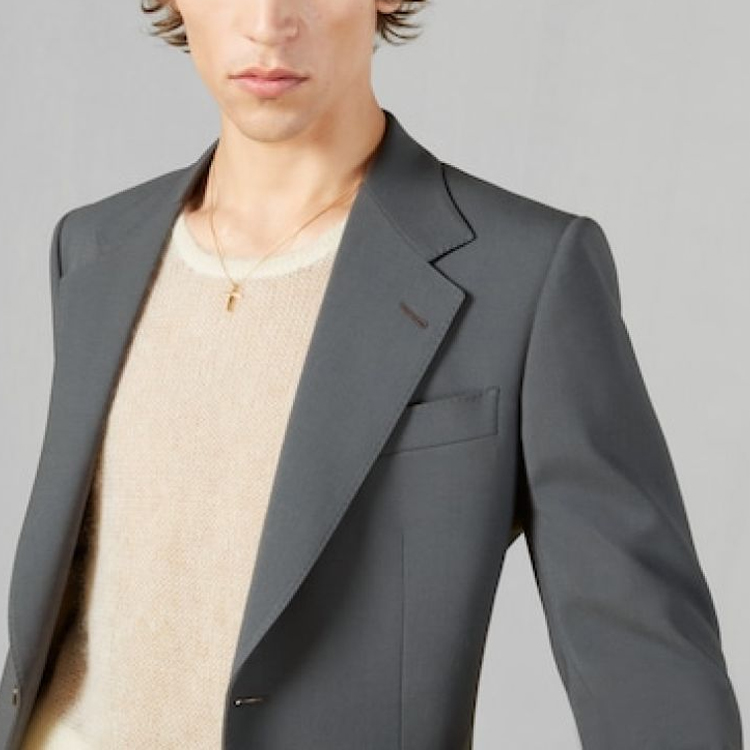 Details for GUCCI FW23 灰色单排扣西装外套 761557-ZAOGX-1147