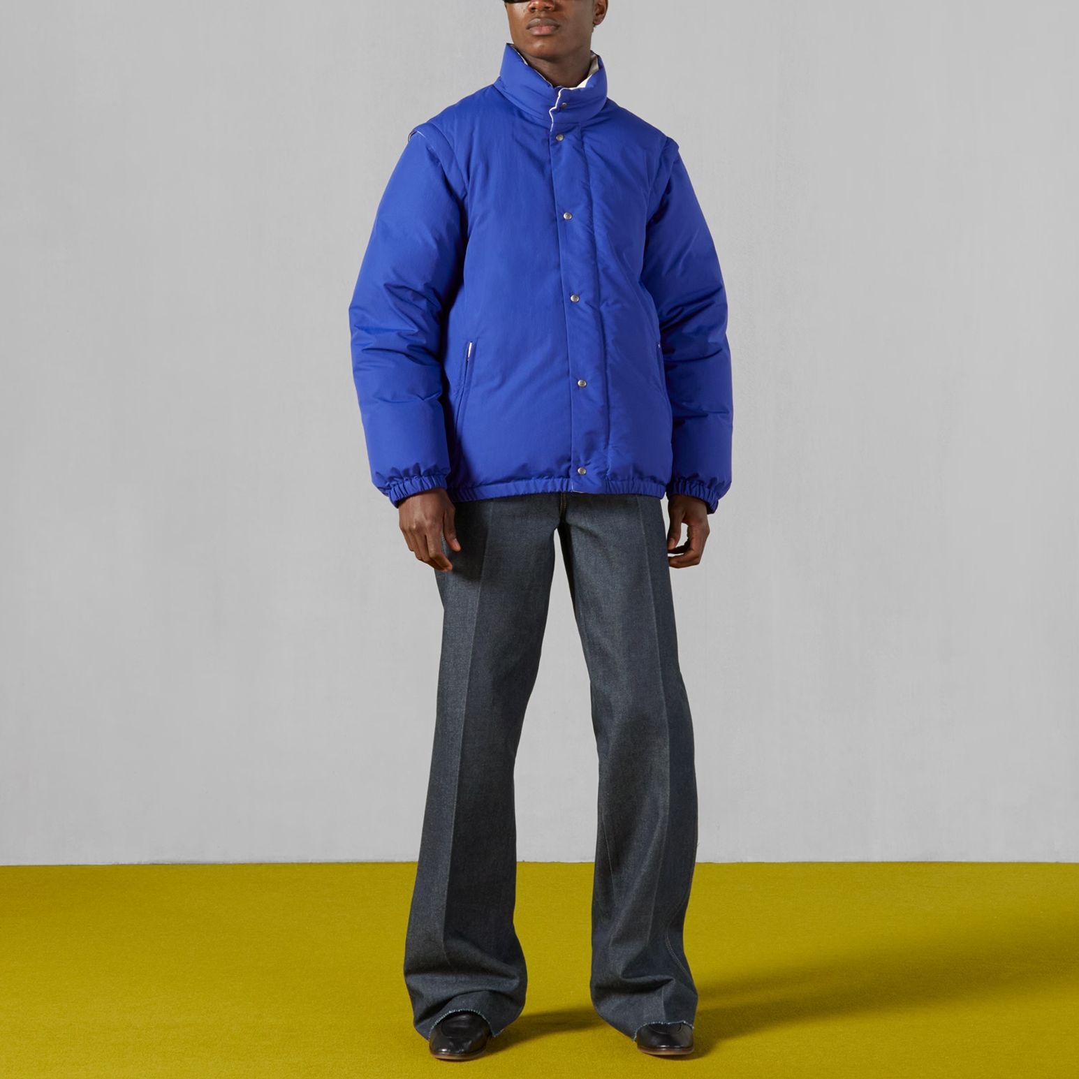 GUCCI FW23  Striped Button-Up Jacket Blue Long Sleeve 761545-Z8BLE-4309 圖 4