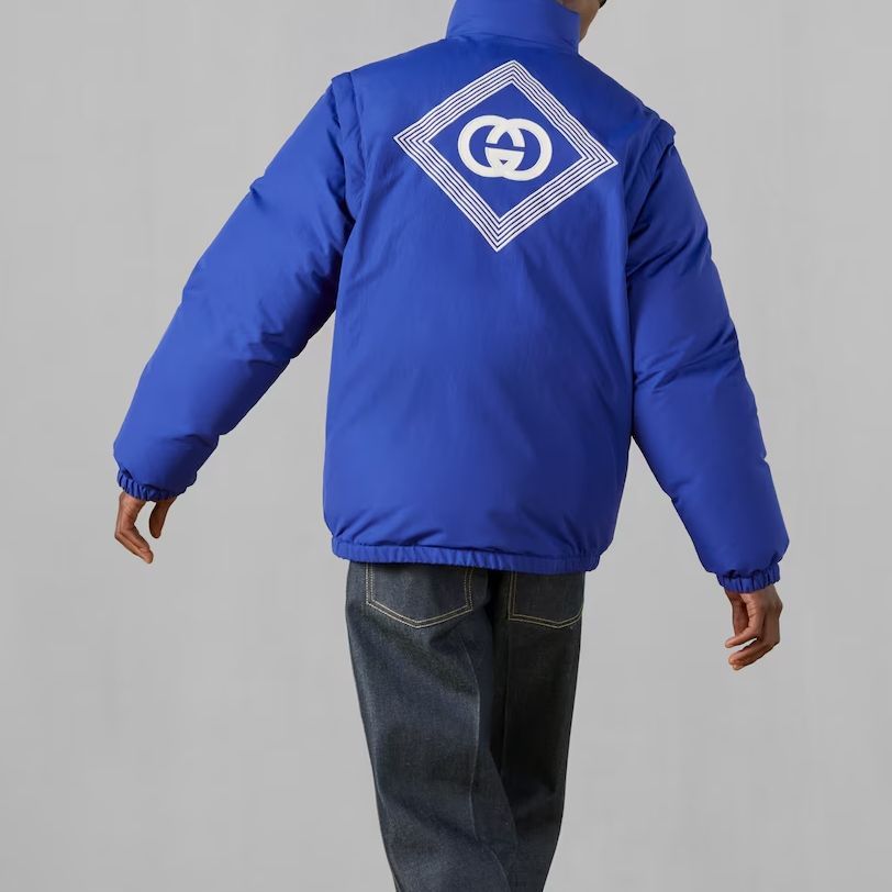 GUCCI FW23  Striped Button-Up Jacket Blue Long Sleeve 761545-Z8BLE-4309 圖 7