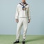 Lookbook GUCCI FW23 白色條紋束繩針織運動長褲 752286-XJFTI-9782