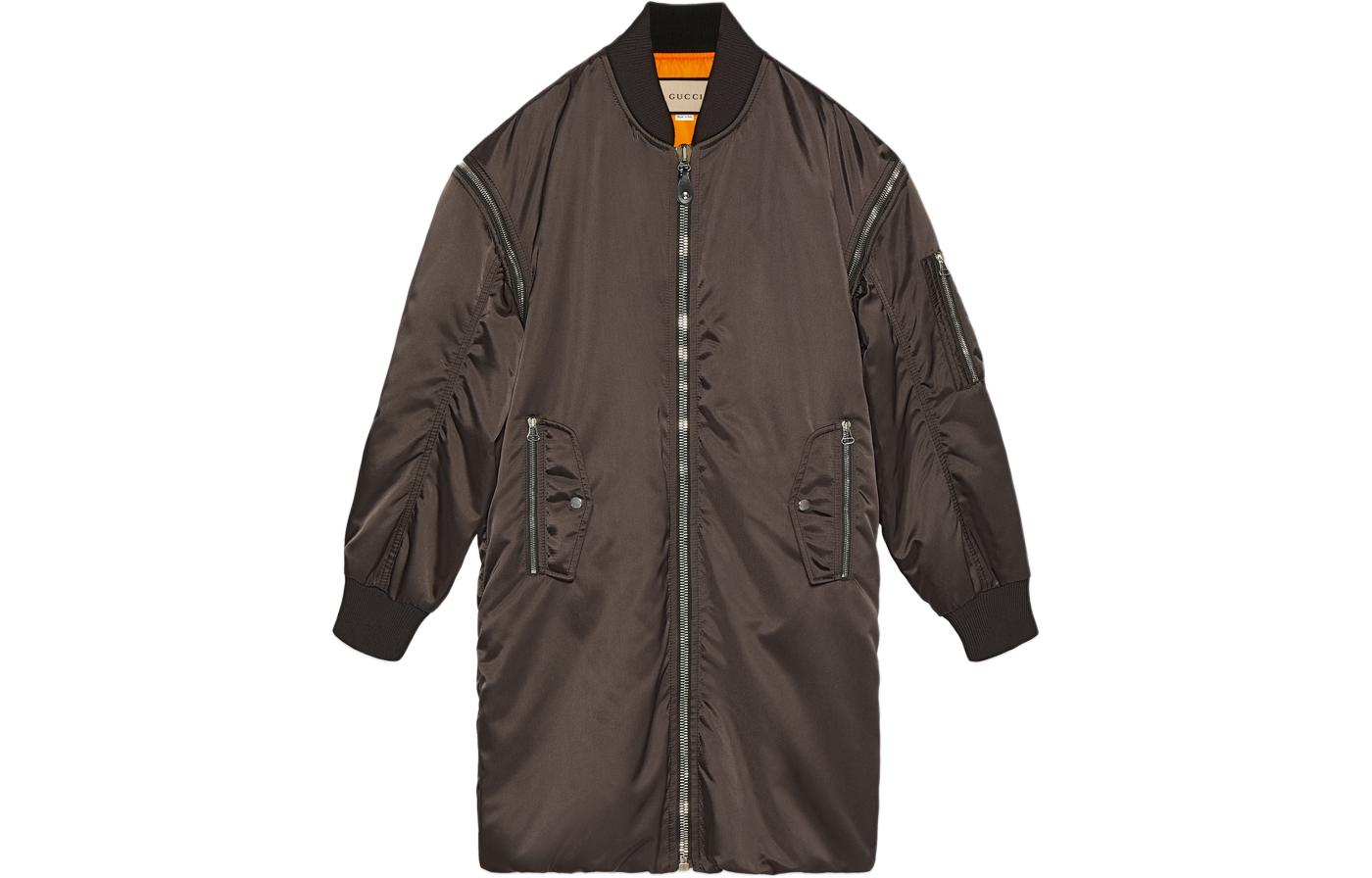 Gucci FW23 Brown Short Puffer Jacket with Zipper 774330-Z8BQK-1161