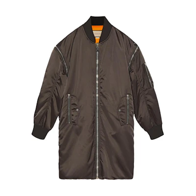 Gucci FW23 Brown Short Puffer Jacket with Zipper 774330-Z8BQK-1161