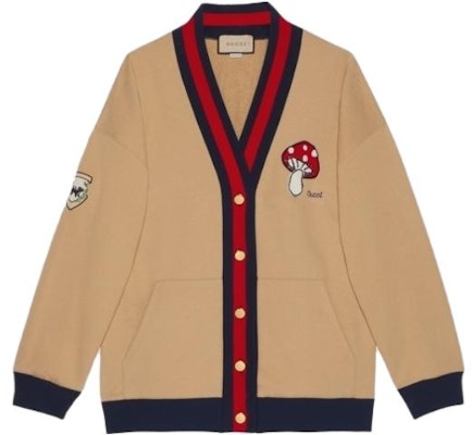 Gucci FW23 Kardigan Rajut Colorblock Logo Bordir Warna Camel. 752190-XJFQY-2184 Buy Gucci FW23 Kardigan Rajut Colorblock Logo Bordir Warna Camel. 752190-XJFQY-2184