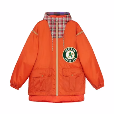 Gucci FW23 Colorblock Embroidered Logo Zip-Up Hoodie Jacket 717222-ZALEQ-7708