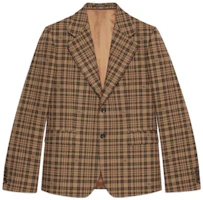 Gucci FW23 Colorblock Plaid Single-Breasted Casual Blazer Multicolor Mens 770384-ZAOWN-2337 Gucci FW23 Colorblock Plaid Single-Breasted Casual Blazer Multicolor Mens 770384-ZAOWN-2337