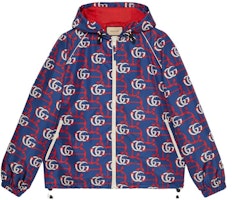 Gucci FW23 Double G Anchor Print Blue Hoodie Jacket 739749-ZAMX0-4956 Gucci FW23 Double G Anchor Print Blue Hoodie Jacket 739749-ZAMX0-4956
