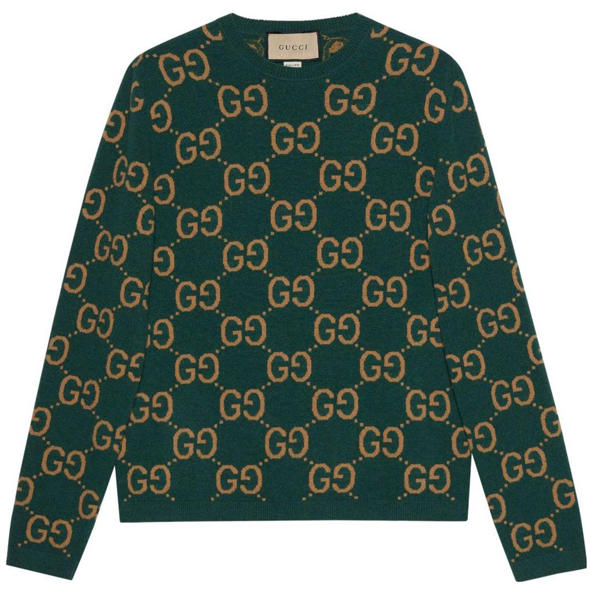 Buy Jersey Verde Gucci FW23 Jacquard Monograma GG Crewneck. 692900-XKCC5-3235