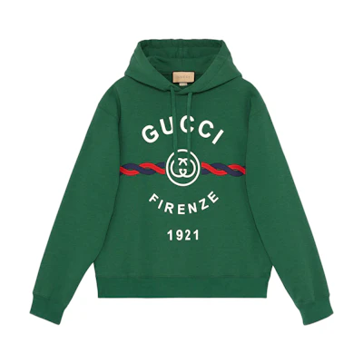 Gucci FW23 Green Sweatshirt with Logo Print 646953-XJD7O-3635