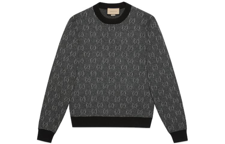 Gucci FW23 Grey Logo Print Long Sleeve Sweatshirt 761549-XKDK5-1230