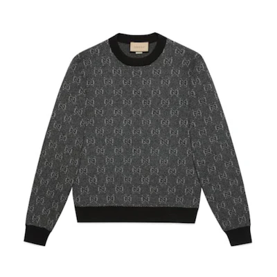 Gucci FW23 Grey Logo Print Long Sleeve Sweatshirt 761549-XKDK5-1230