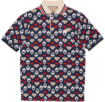 古驰 2023秋冬多色心形印花短袖 Polo 衫 752634-XJFST-4186 Buy 古驰 2023秋冬多色心形印花短袖 Polo 衫 752634-XJFST-4186