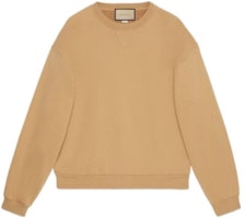 Gucci FW23 Logo Embroidered Crewneck Sweatshirt Khaki Mens 768448-XJF3W-2184 Gucci FW23 Logo Embroidered Crewneck Sweatshirt Khaki Mens 768448-XJF3W-2184