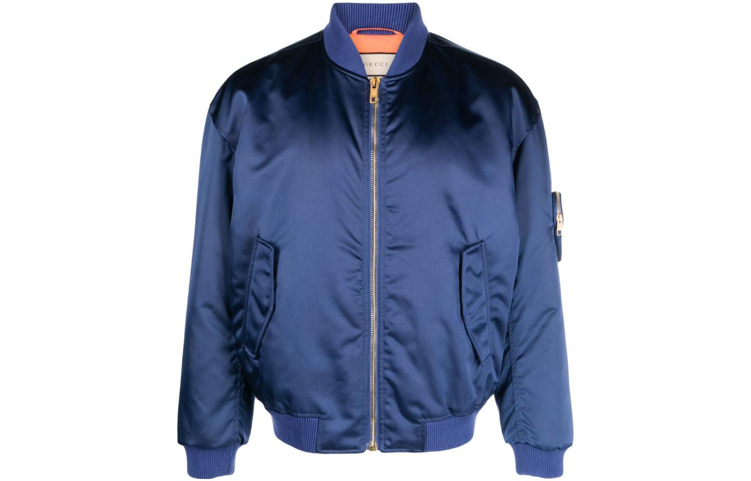 Gucci FW23 Logo Print Zip Jacket Blue for Men 742822-ZAOAJ-4930