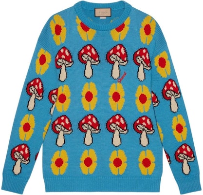 Gucci FW23 Patterned Jacquard Crewneck Sweater for Men 752188-XKDFF-4644 Buy Gucci FW23 Patterned Jacquard Crewneck Sweater for Men 752188-XKDFF-4644
