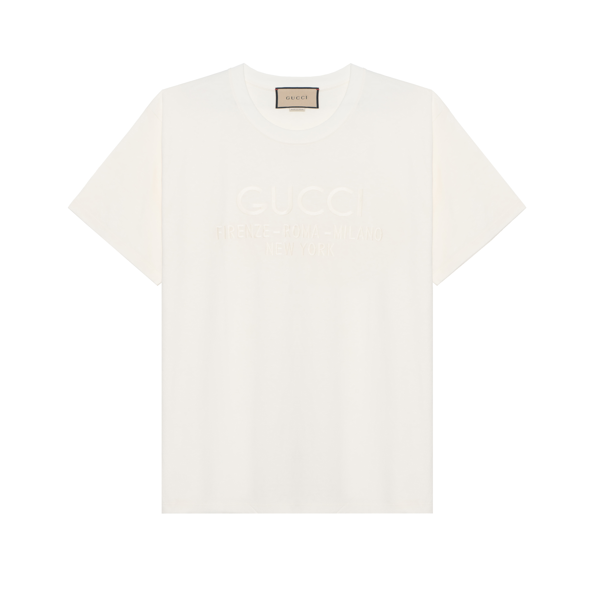 Gucci FW23 Solid Logo Embroidered Crew Neck T-Shirt for Men 616036-XJFZA-9091