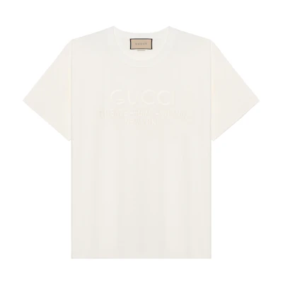 Gucci FW23 Solid Logo Embroidered Crew Neck T-Shirt for Men 616036-XJFZA-9091
