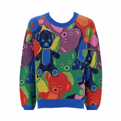 구찌 FW23 테디베어 프린트 크루넥 스웨터 유니섹스 멀티컬러 741902-XKC7R-8050 Buy 구찌 FW23 테디베어 프린트 크루넥 스웨터 유니섹스 멀티컬러 741902-XKC7R-8050